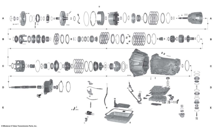 2003 4l60e servo assembly diagram